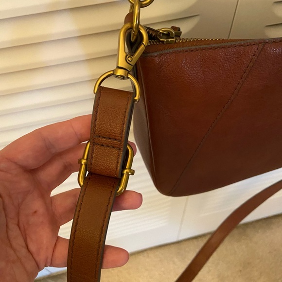 Fossil Jolie Brown Leather Crossbody Bag - Picture 5 of 10
